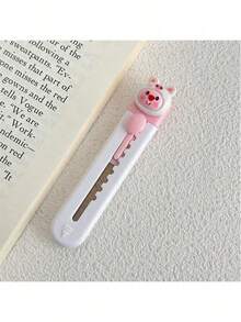 1件/10件可爱狐狸图案美工刀，轻巧卡通美工刀，锋利小巧，迷你可爱便携式包裹开启器，切纸刀，办公文具刀 - 彩色 - 查看 11