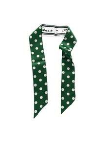 6pcs Polka Dot Solid Color Fashion Versatile Hair Bands, Women's Clothing Decor Long Scarf, Bag DIY Bow Ties, Ribbons Warm Headband Winter Hair Accessories Women Bandanas