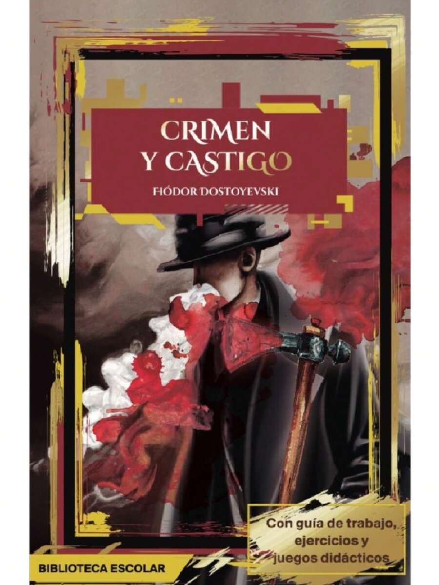 Crimen Y Castigo. Autor: Fiódor Dostoyevski. Colección: Biblioteca Escolar. Edad: + 12 años. Formato: Pasta Blanda Páginas: 95 Medidas: 21 cm x 14 cm. Peso: 127 g. Código: 9786071415226. Síntesis del libro - Con Guía de Trabajo – Preguntas De Comprensión Lectora - con Ejercicios y Actividades Didácticas. – Para jóvenes de 12 años en adelante. Crimen y castigo Un joven estudiante asesina a una anciana a la que consideraba un parásito para la sociedad, pues se servía de la necesidad de las personas para quitarles sus joyas y cobrar grandes sumas por recuperarlas. A partir de esta decisión, el estudiante comienza una lucha por controlar sus emociones y sentimientos, hasta que, finalmente, la culpa lo obliga a asumir el castigo por su crimen. La lucha entre el bien y el mal, el destino y el sufrimiento de la mente y el alma del hombre por vivir en una sociedad sin moral, son los temas que se abordan en esta novela. - Libro único - Ver 1
