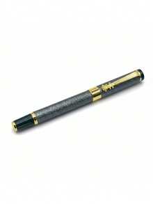 FOUNTAIN PEN WITH SILVER GREY BRIGHT PEN TIP 0.5MM LUXURY - 黑色 - 查看 3