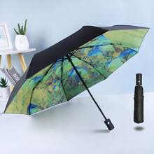1pc Automatic Vintage Folding Lightweight Compact All-In-One 5-Fold 2-In-1 Sun And Rain Umbrella, Sun Protection Umbrella With UV Protection, Foldable, Portable And Compact, Perfect For Outdoor Activities And Travel - Multicolor - View 14
