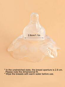 KUNT 1pc Silicone Nursing Protector Shield, Breastfeeding Nipple Cover, Anti-Bite & Inverted Nipple Corrector - Clear - View 5