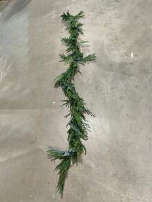 6/9ft Handmade Christmas Garland,Artificial Eucalyptus Cedar Pine Needles Greenery Seasonal Garland For Christmas Fireplace Winter Holiday Indoor Outdoor Decoration