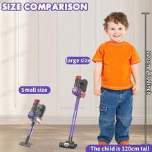 儿童角色扮演吸尘器套装，电动吸尘器玩具，具有逼真的吸力和音效，是家庭互动游戏的理想选择，适合3岁及以上儿童的益智清洁玩具