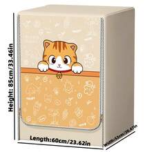 1pc Adorable Cat Design Oxford Cloth Washing Machine Cover, All-Round Protection For Washing Machine, Prevent Sun Exposure And Water/Dirt Stains. Easy Access With Zipper Design, Decorative And Convenient.,Kitchen Decor,Household Items,Mother's Day Gift,Bedroom Decor,Garden,Kitchen Decor,Summer,Beach,Travel Essentials,Room Decor,Squishy,Graduation - Cute Little Cat - View 8