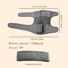 Electric Heating Vibration Knee And Shoulder Massager, 5 Heating Levels, 5 Vibration Levels, Smart Timer And USB Charging - Practical Gift For Family/Friends (Christmas, Halloween) - Grey - View 3