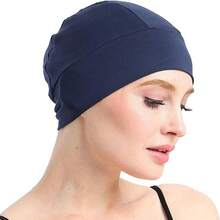 Sleep Cap Hair Loss Home Cover Chemo Women - 均碼+淺米色 - 查看 5