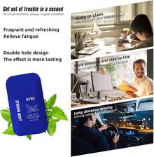 Inhalador nasal de doble orificio refrescante, proporciona una sensación refrescante directamente a la cavidad nasal, compacto y portátil, alivia rápidamente la congestión nasal, conveniente para la escuela, viajes de negocios y viajes - Azul menta - Ver 3