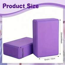 2 个瑜伽砖 - 由高密度泡沫制成，重量轻，支撑性强，适合女性的必备瑜伽装备，健身房配件舞蹈瑜伽砖健身房泡沫砖普拉提训练练习