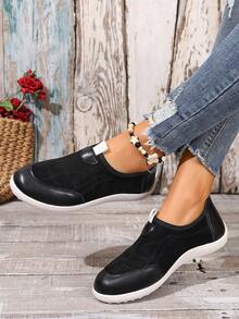 Giày thể thao nữ thường ngày, đa năng, tối giản. - màu đen - Xem 5