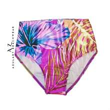 Conjunto de bikini bohemio con volantes y hombros descubiertos para mujer, traje de baño de cintura alta, tejido elástico medio, bonito traje de baño - Lila Púrpura - Ver 4