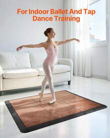 Fitness Floor Mat - PP-Verbundplatten, braune Holzmaserung, 25 piezas - Ver 1
