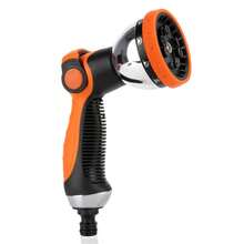 10 Pattern Multi Function Garden Hose Pipe Water Nozzle Spray Gun Comfort Handle - 黑色 - 查看 9
