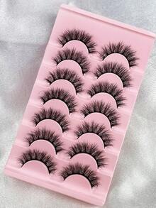 Hinarin 7 Pairs Luxury Fluffy Natural Criss-Cross False Eyelashes, Thick & Long, 3D Dimensional, Soft & Lightweight, Reusable, For Charming Eye Makeup - Natural Lashes - View 6