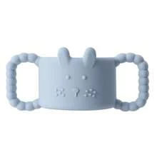 1pc Silicone Baby Bottle Handles, Cute Rabbit Narrow Straw Bottle Holder, Easy Grip Baby Bottle Holder
