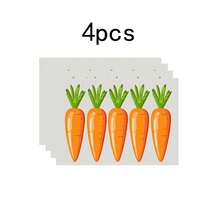1set/1pc/4pcs/6pcs/100pcs Carrot Printed Placemats, Heat-Insulating Placemats, Suitable For Home Decoration, Festival Dining, Kitchen And Party Decoration, Party Placemats, Can Be Given As Gifts