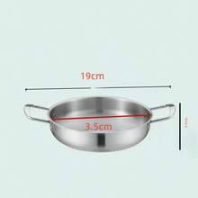 1 件不锈钢烤盘 - 专业级煎锅，用于烹饪、披萨和炒菜、小吃盘 - 可用洗碗机清洗，耐用时尚的厨具，符合人体工程学的手柄，热量分布均匀，符合人体工程学的设计，高品质炊具（薄型，迷你型，适合一至两人使用），时尚炊具，专业级材料，小型家居 - 彩色 - 查看 8