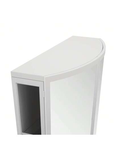 Moderne Arched Glass Two Door Cabinet (60cm) Shatterproof Spiegel out Double Layer Storage, Open Shelf Towel Rack Entryway, Living Room, Bathroom Dining Room view 7