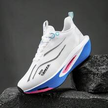 Giày chạy bộ thường ngày Snake Year phiên bản giới hạn, giày thể thao đua chuyên nghiệp đế carbon chống sốc dành cho nam và nữ - Xanh và trắng - Xem 13