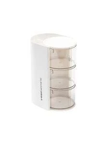 1pc Multi-Layer Rotating Storage Box, Can Be Used To Store Hair Clips, Hair Accessories, Hair Ties, Makeup Sponges, Jewelry, Rings, Dust-Proof Storage - Multicolor - View 11