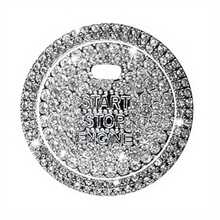 Cubierta con cristales de Rhinestone para el botón de encendido/apagado del motor del coche - Anillo decorativo para el botón de encendido universal con diseño brillante, adecuado para varios modelos de automóviles, accesorios de decoración interior del coche - Multicolor - Ver 10