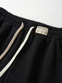 女士保暖内衬直筒运动裤，冬季保暖舒适休闲裤 - 黑色 - 查看 4