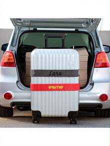 1pc Customized Printed Luggage Strap, Suitcase Belt, Can Customize Your Own Name/Text, Multi-Color Options, Luggage Protector And Identifier, Suitable For Outdoor Travel, Christmas Gift