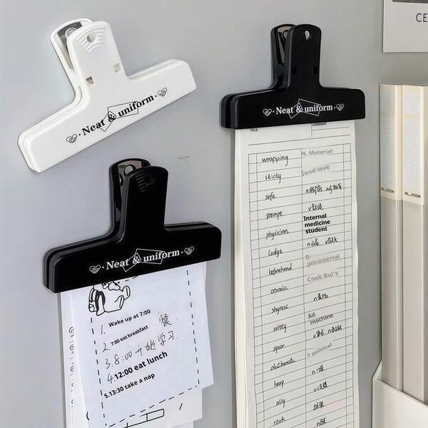 3 Stücke/6 Stücke/10 Stücke Neue mehrfarbige Magnetklammern, Büroklammern für Finanzen, Magnetklammern zum Organisieren von Finanzunterlagen, Quittungen, Büroplanung, Schülerbedarfsklammern, Magnetklammern zum Aufbewahren von Prüfungsunterlagen und Dokumenten, Klammern mit langem Schwanz als Kühlschrankmagnet