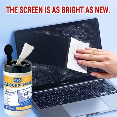 Lingettes humides pour le nettoyage d'écran - Lingettes humides pour le renouvellement des objectifs de smartphones, le retrait des traces de doigts sur les écrans TV et d'ordinateur. Lingettes humides portables pour le nettoyage des verres de lunettes. Kit d'entretien des lunettes