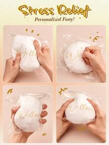 1pc Custom Funny Text Stress Ball, Personalized Silly Squishy Toy For Adults Teens, Super Fun Stress Ball, Adorable Stress Reliever, 18*18cm,Large Size, White, Hilarious Gift For Friends, Office Prank, Anxiety Relief, Kawaii Desk Decor, Birthday Gift, Perfect Gift For Boyfriend/Girlfriend, Personalized Gift For Him/Her, Anniversary Gift, Graduation Gift, Mother's Day Gift, Father's Day Gift