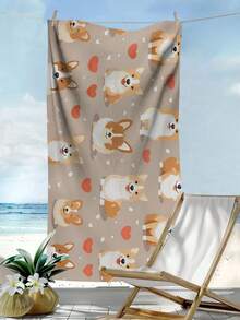 可爱的柯基犬沙滩和浴巾 - 27.5x55 英寸，柔软涤纶，非常适合运动、水疗、瑜伽、健身房 - 多功能厨房和餐厅布、酒店、厨房布 - 多色 - 查看 13