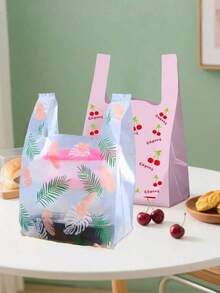 50个/25个装牛油果手提袋、樱桃包装袋、菠萝收纳袋、郁金香花袋、枫叶羽毛便利袋，适用于旅行、户外活动、超市购物、配送、礼品包装、圣诞派对用品、婚礼派对用品、圣诞包装、圣诞礼品袋 - 多色 - 查看 8