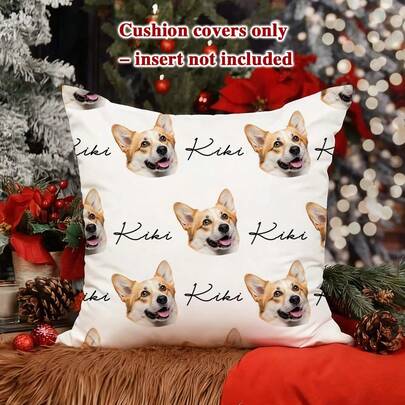 1pc Customized Pillowcase, Can Customize Pet Portrait, Celebrity Portrait, Child Portrait, Animated Design, Engagement Gift, Customized Pillowcase Cover, Personalized Pillow, Christmas Gift