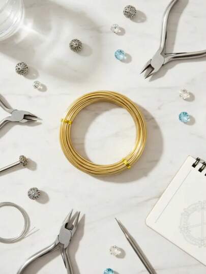 Alambre De aluminio Calidad Aaa con 10 metros alambre aluminio calidad AAA 10 metros calibre flexible resistente manualidades bisuteria jardineria bricolaje fácil corte moldeable anticorrosion color plateado envio rapido presentacion en rollo