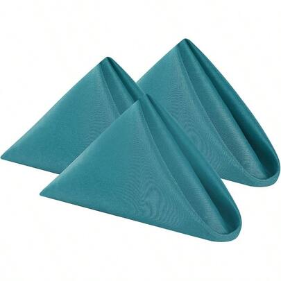 Cloth Napkins 17x17 Inch Washable Polyester Dinner Napkins Soft Table Napkins Wedding Party Dining BanquetGold, 12PCS