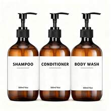 3pcs/Set 500ml Reusable Pump Dispenser Bottles For Shampoo, Conditioner, Body Wash - Multicolor - View 11