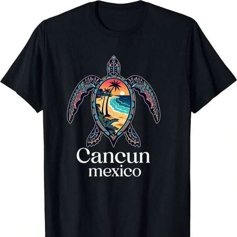 C-Ancun México S-ouvenir Familia a juego VaC-Ation C-Ancun Camiseta220 g Camiseta de algodón puro de 220g All-Purpose Cotton T-Shirt - UniS-ex - For Any ActivitySuitable for all people, whether woM-en or M-enhigh-quality durable fabric suitable for all seans,ft to the touch but built to lastBreathabletops woM.en fall outfiT.S for woM.en vaC.Ation outfiT.S woM.en halloween costume - Negro - Ver 1