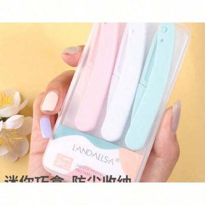 Three-Color Folding Eyebrow Razor Portable Eyebrow Knife Beauty Eyebrow Tool Stainless Steel Blade Eyebrow Shaver