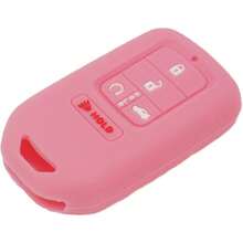 2Pcs 5 Buttons Soft Silicone Key Fob Cover Case Remote Keyless Tector Bag Holder Compatible With Honda Civic Accord  CR-V  EX EX-L 2019 2018 2017 2016 2015 A2C81642600 Red+Pink - 紅粉紅 - 查看 6