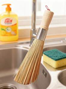 1 件天然竹锅刷，厨房锅具清洁刷，手工制作传统竹锅刷，快速清洁锅具，易于清洗 - 彩色 - 查看 8