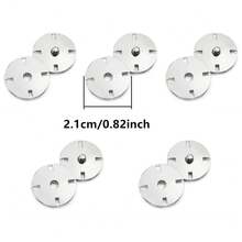 5 Sets Sew-On Snap Buttons, Invisible Metal Snap Buttons, Metal Snaps Fasteners Press Studs Buttons For Sewing Clothing, Closure Purse Handbag. (Multiple Colors And Sizes To Choose From) - Multicolor - View 21