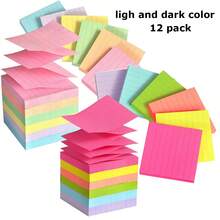 6/8/12/14 Packs Pop Up Lined Sticky Notes 3x3, Easy Post Pop Up Notes Refill, Lined Accordion Style Self-Sticky Note Pads,300 Sheet Pop Up Sticky Notes With Lines, School & Office Accessories - Multicolor - View 17