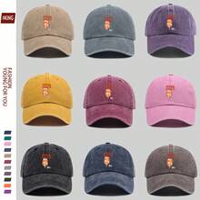 1PC Women's Fun "Aperol Spritz" Cocktail Print Baseball Cap, Durable And Fashionable,  Hip-Hop Design, Black Papa Truck Driver Hat, Breathable And Comfortable, Solid Color Simple, Retro Soft Top Dome Brim Dad Hat, Adjustable Size, Unisex, Youth Couple Skateboard Hat, Men And Women Casual Clothing Accessories, Suitable For Outdoor Cycling, Sports, Hiking, Fishing, Vacation, Beach, Ideal Gift Hat For Parents - 粉色 - 查看 3