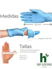100 Guantes de Nitrilo de Alta Calidad Color Azul, Sin Látex, Sin Polvo, Diseño Ambidiestro, Ajuste Perfecto, Desechables y Resistentes. (Talla S,M,L) - INDIVIDUAL - Ver 4