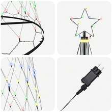 LED Christmas Tree Multicolour 160 X 160 X 500 Cm Metal - Multicolor - View 7