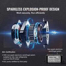 Bomba de vacío  de 5 CFM, bomba de vacío para aire acondicionado, paleta rotativa de 2 etapas, HVAC - 5 CFM - Ver 2