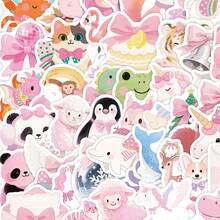 50Pcs Cartoon Animal Bow Stickers Christmas Stickers Winter Merry Stickers Christmas Stickers Cute Stickers Christmas Gift Holiday Stickers Vinyl Waterproof Stickers For Journaling Computer Scrapbook Luggage Water Bottle Phone - Multicolor - View 9