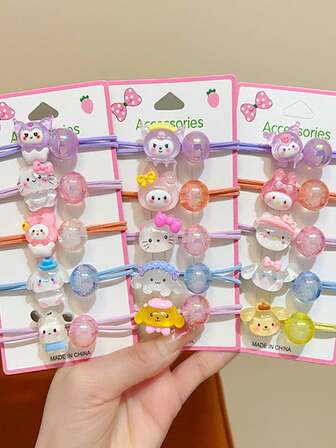  Set de 5 piezas de accesorios para el cabello Sanrio - Accesorios para el cabello de Kuromi, accesorios para el cabello de Hello Kitty, lazos para el cabello de My Melody, pinzas y lazos para el cabello lindos, adecuados para niñas, festivales, fiestas, cumpleaños, regalos, viajes, regalos para mujeres, artículos para el cabello, rellenos de calcetines, rellenos de calcetines para mujeres, regalos de Navidad, rellenos de calcetines de Navidad, regalos para mujeres, rellenos de calcetines para adultos, rellenos de calcetines para adultos, artículos para el cabello, accesorios para mujeres, relleno de calcetines, accesorio de cabello para la mayoría de edad, accesorios para el cabello de Navidad, ideas de regalo para mujeres, rellenos de calcetines de belleza