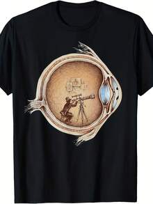 The Human Eye Eyeball Vintage ART Anatomy T-Shirt - 款式15 - 查看 1