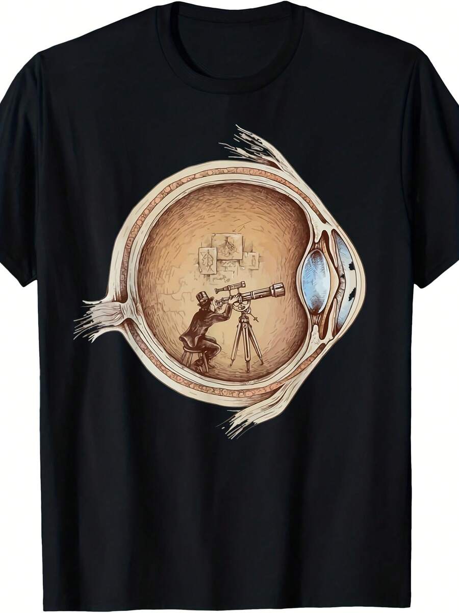 The Human Eye Eyeball Vintage ART Anatomy T-Shirt - 款式15 - 查看 1